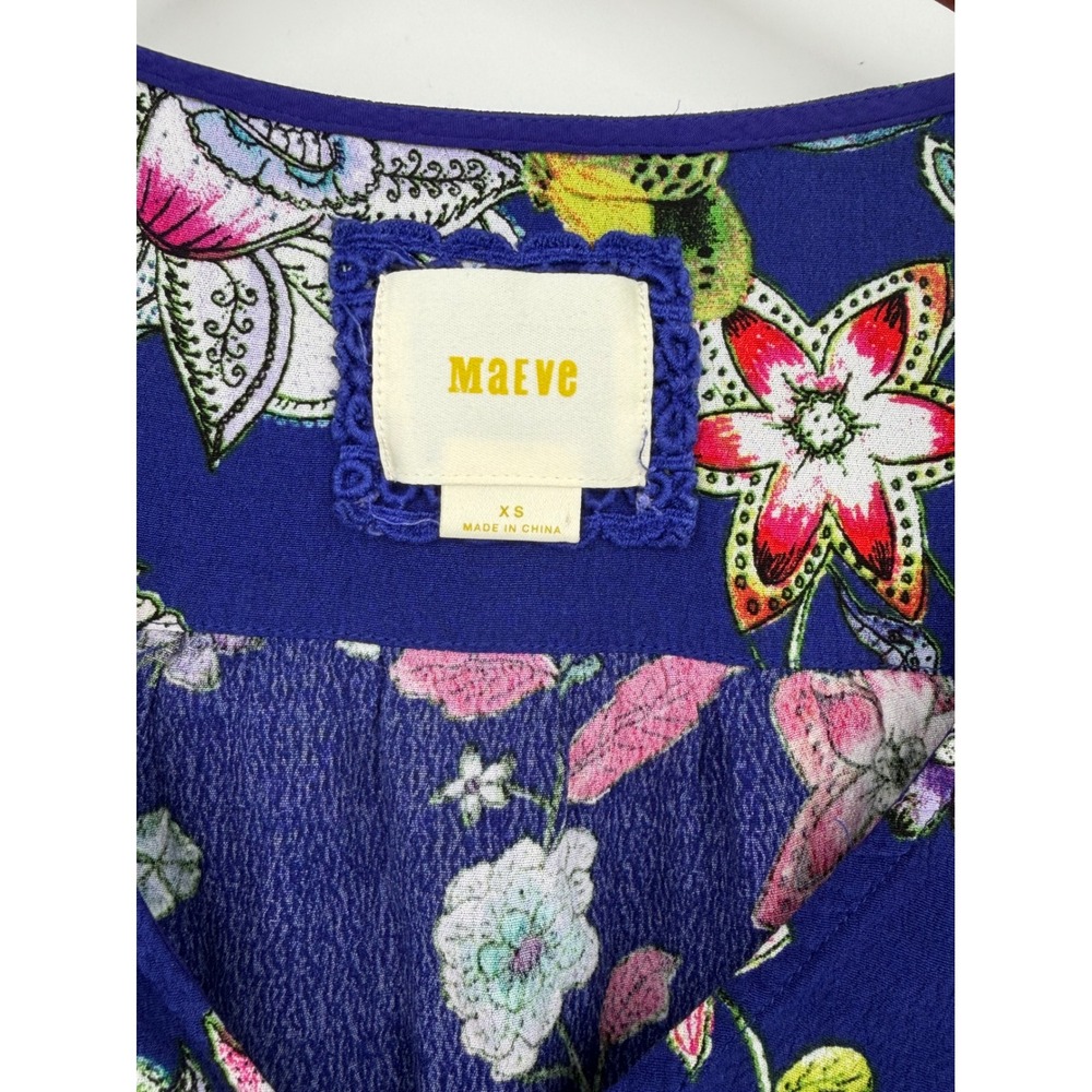 Anthropologie Maeve Womens Dress XS Maplewood Midi Boho Modern Romantic Festival - Picture 6 of 11